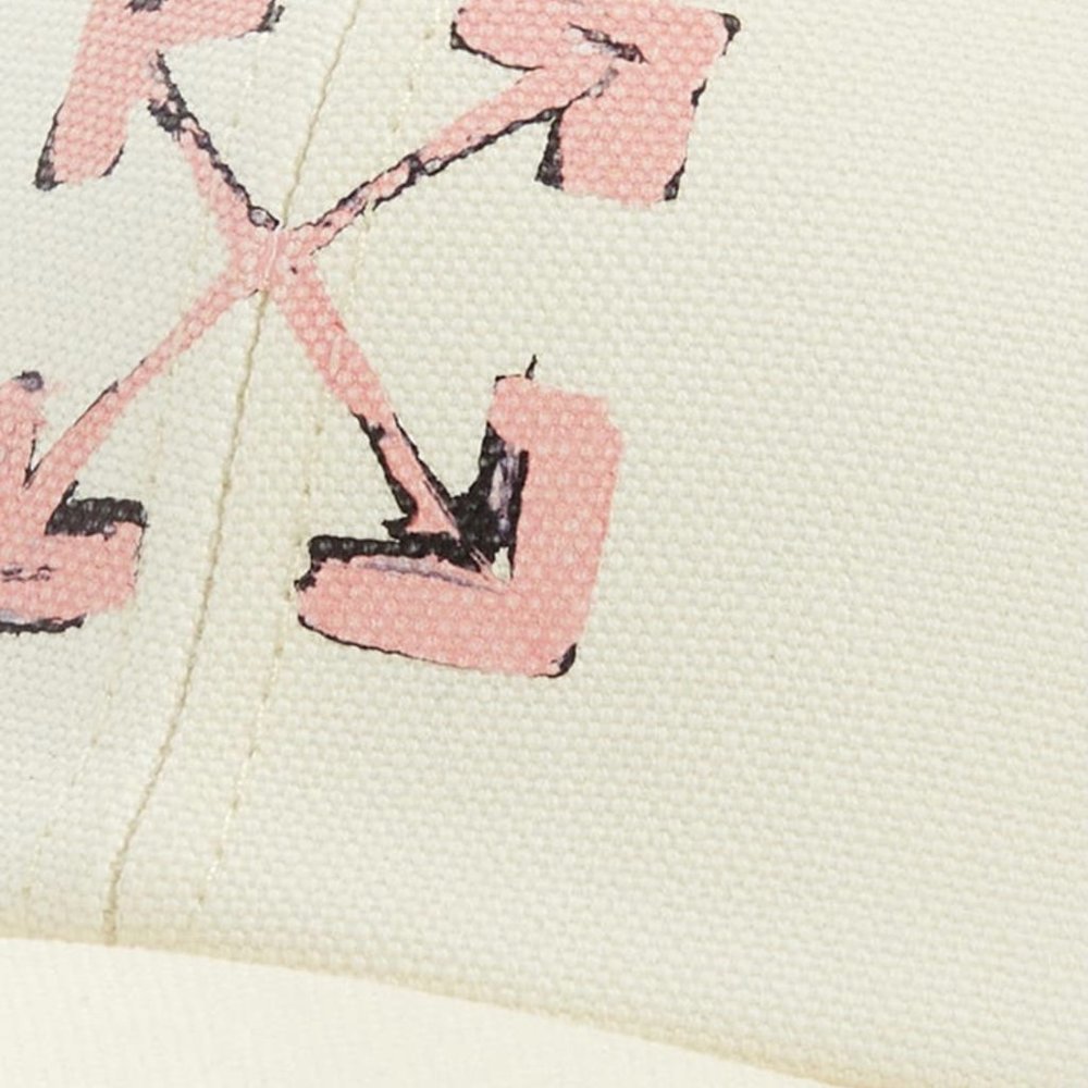 Off-White Painted Arrows Logo Cotton Baseball Cap - Picture 2 of 4